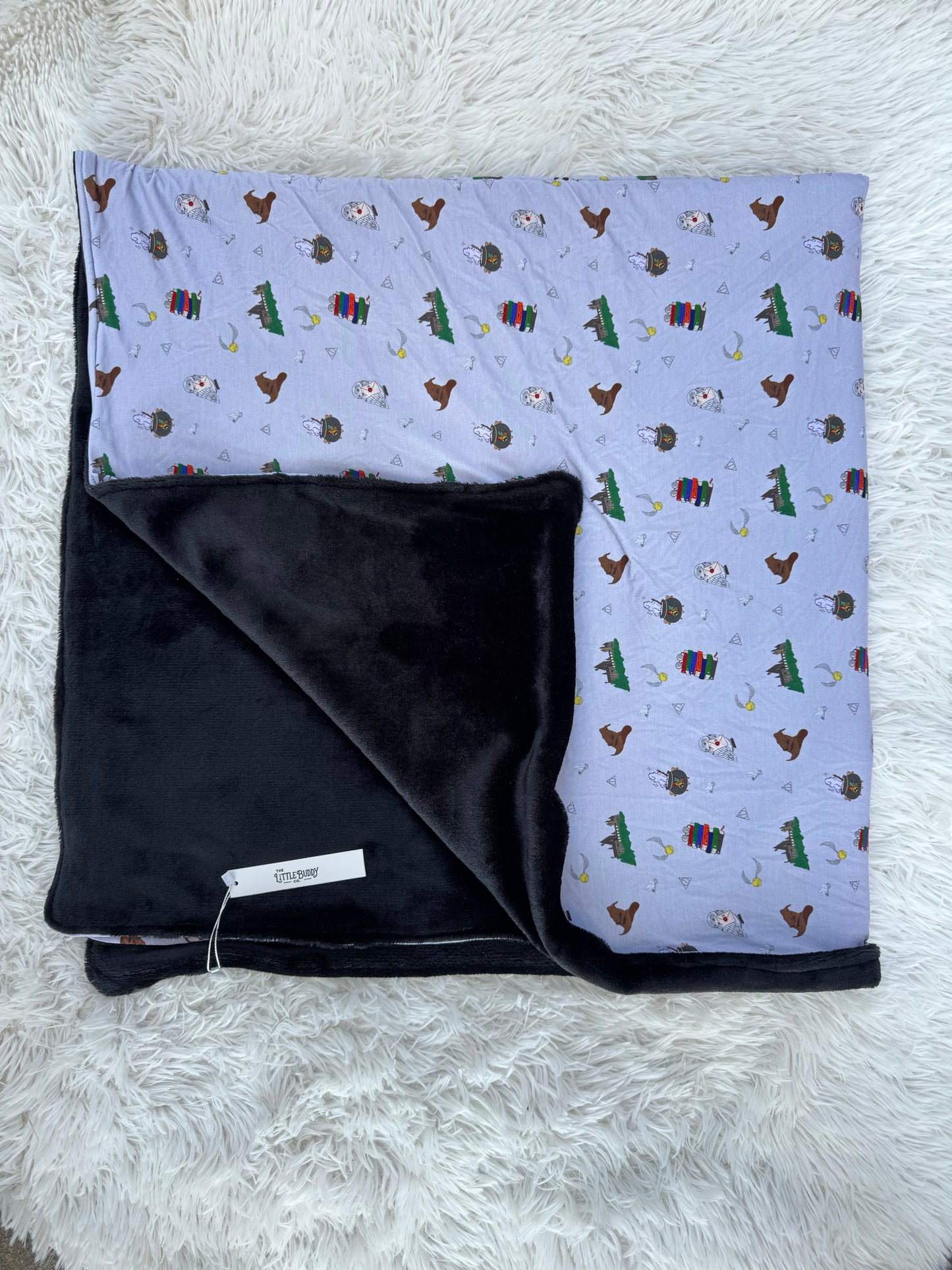 Wizarding World Bamboo and Minky Plush luxe blanket