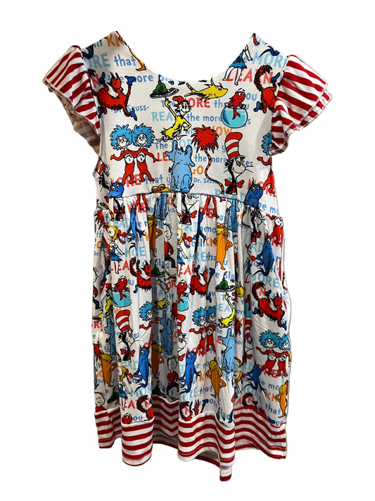 Seussical Storytime Bamboo Bow back twirl dress with shorts