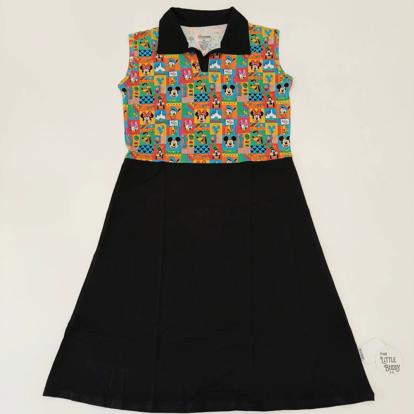 Adult Bamboo Collared Tank Dress Mickey Squad