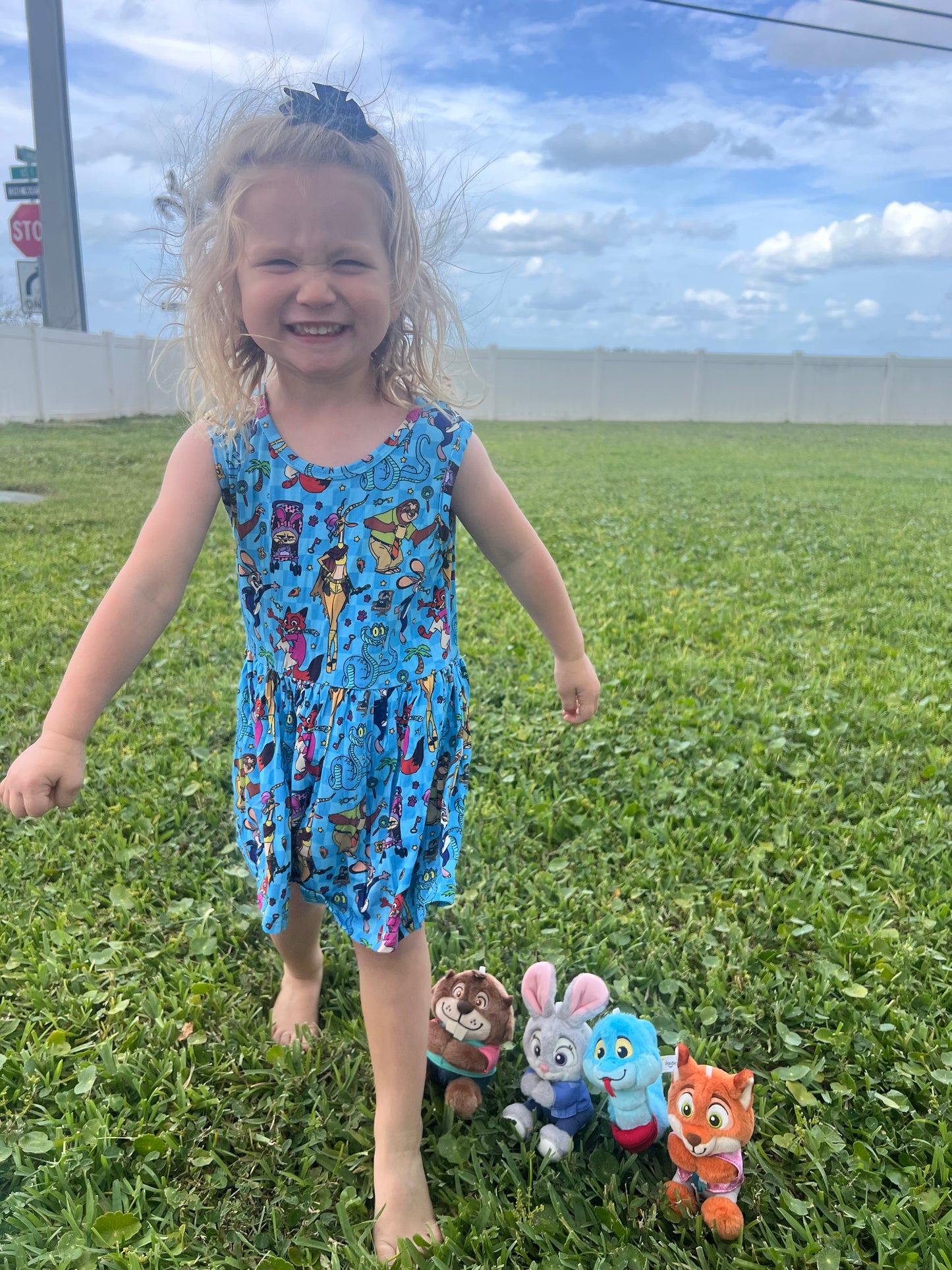 Zootopia Bamboo Peplum Tank Dress with Shorts