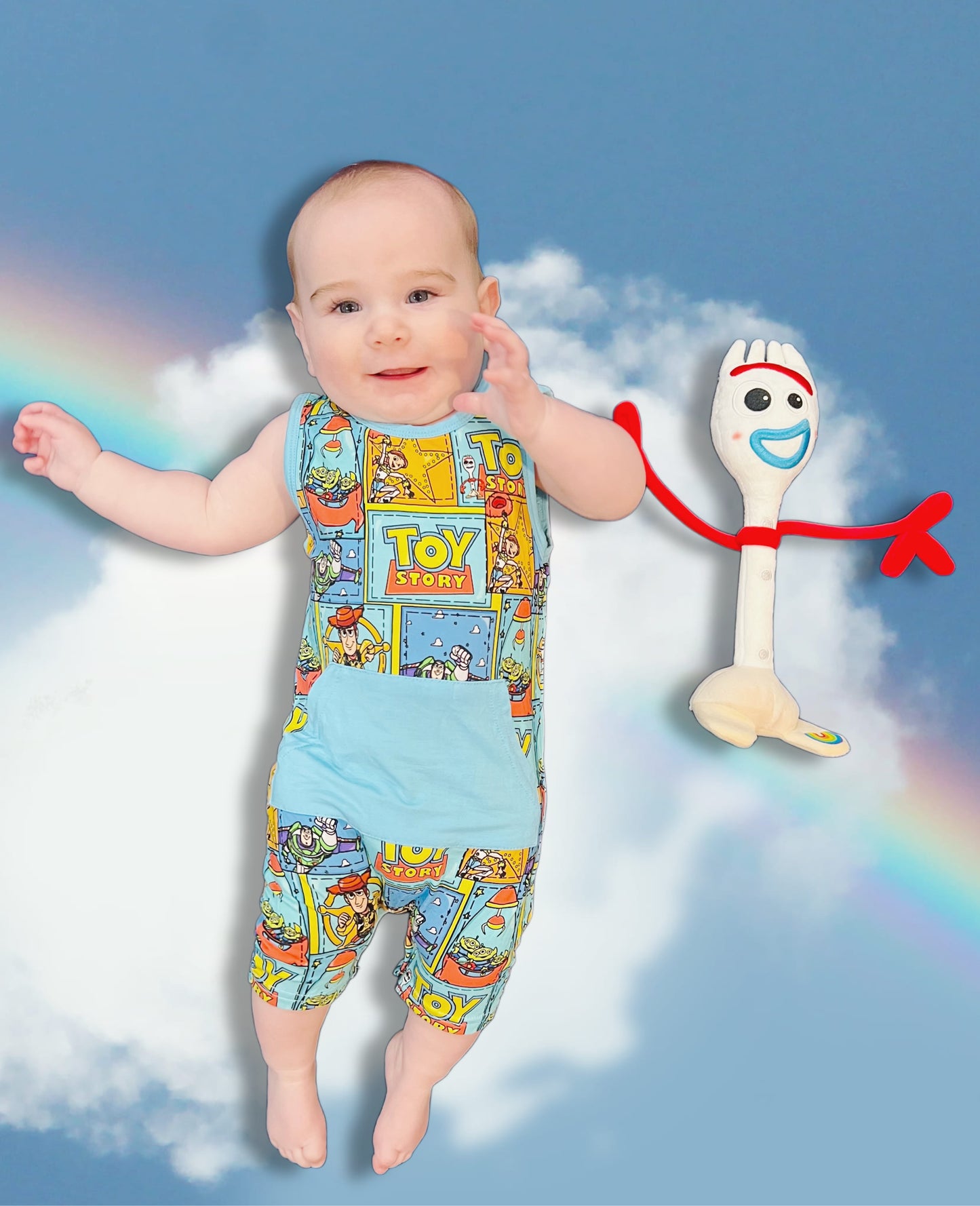 Find Forky Bamboo Pocket Romper with Snaps