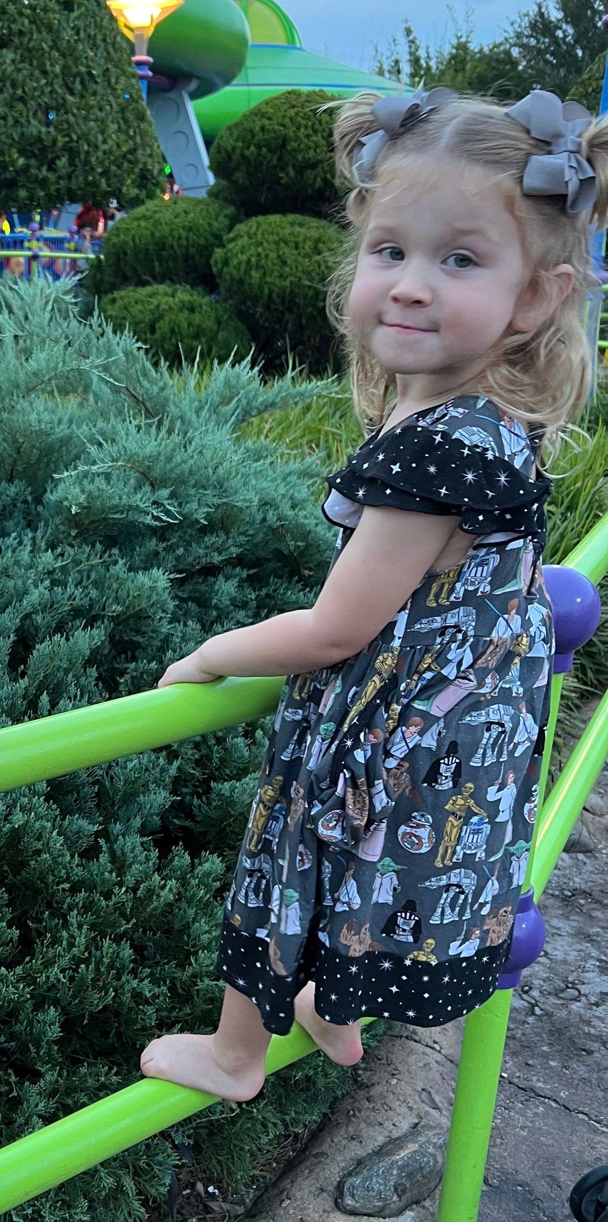 Star Wars Bamboo Twirl Dress bow back with pockets and shorts