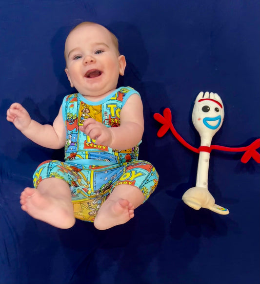 Find Forky Bamboo Pocket Romper with Snaps