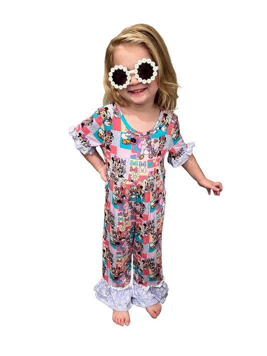 BFFs Daisy and Minnie Bamboo ruffle romper