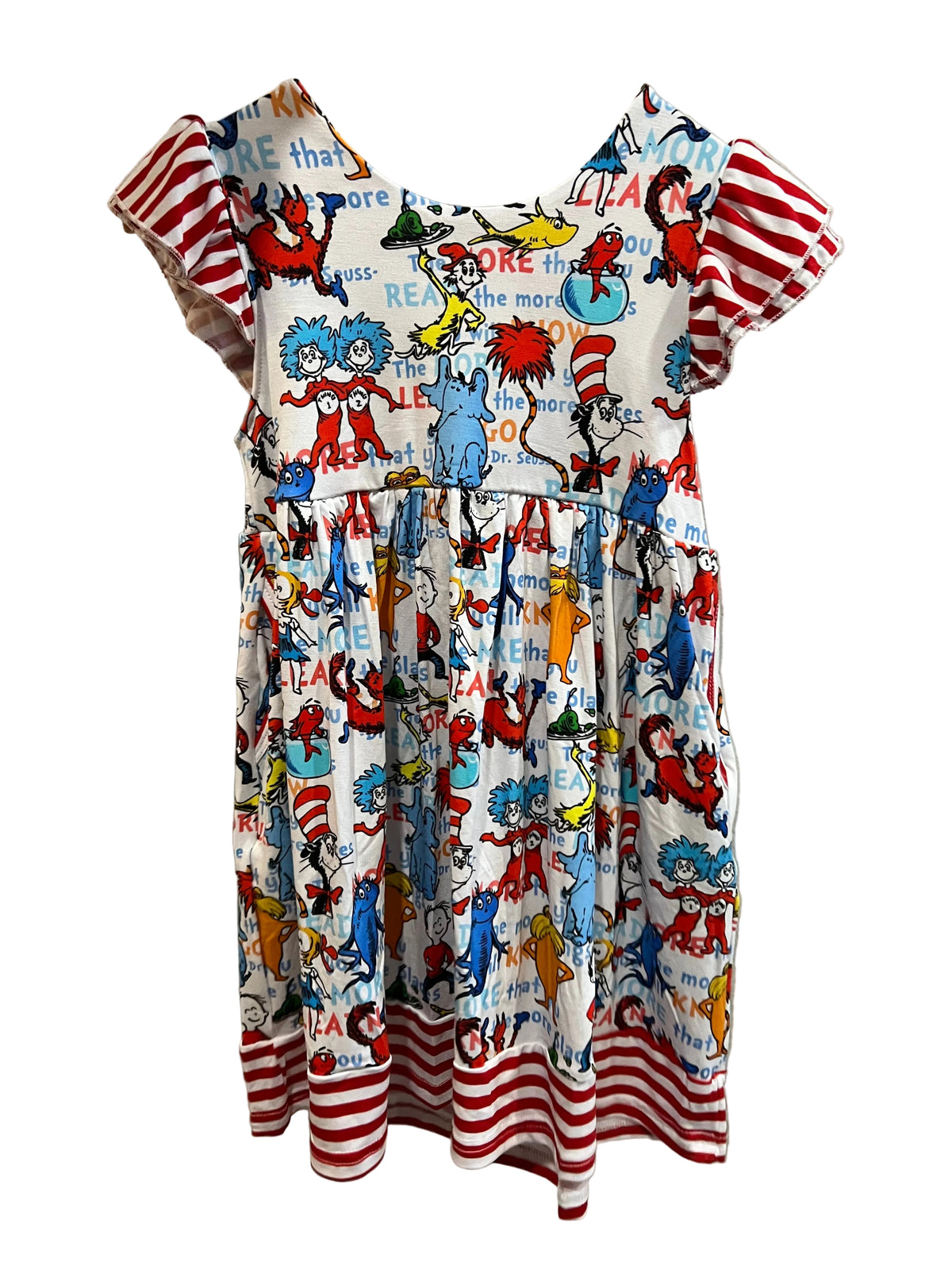 Seussical Storytime Bamboo Bow back twirl dress with shorts
