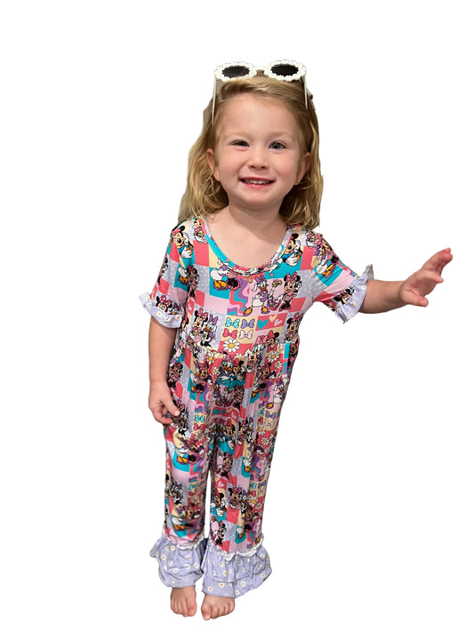 BFFs Daisy and Minnie Bamboo ruffle romper