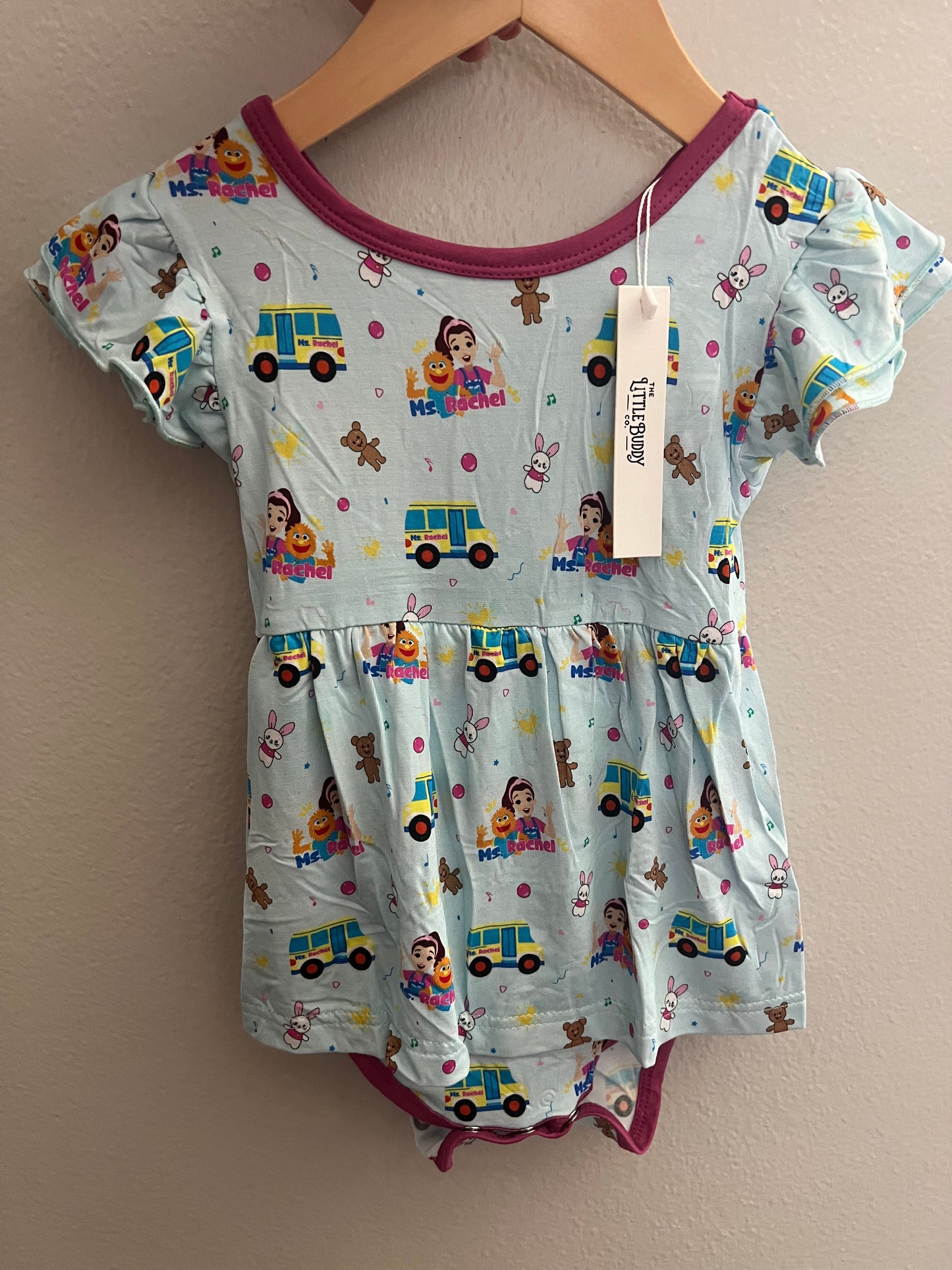“I’m so happy” bamboo bodysuit twirl dress